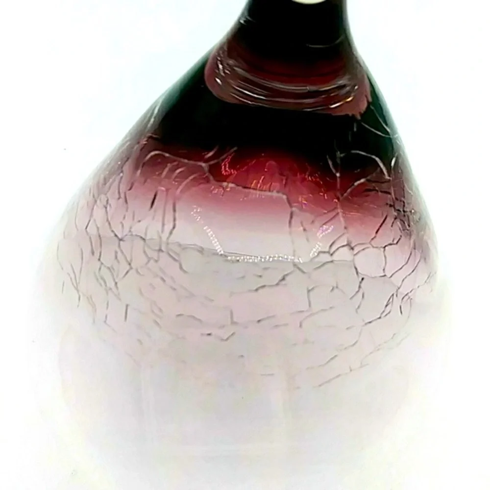 Pier 1 Purple Crackle Martini Glass. Rare Find. Discontinued Pattern